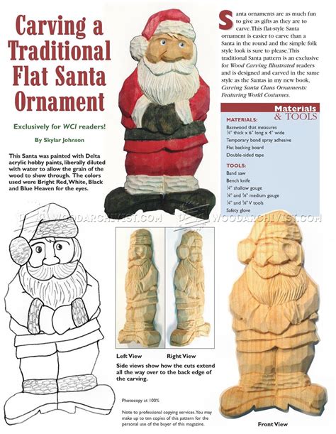 santa wood carving patterns