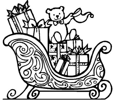 Santau0027s Sleigh Coloring Pages Coloring Nation Santa And His Sleigh Coloring Page - Santa And His Sleigh Coloring Page