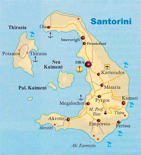 Santorini Greece Map