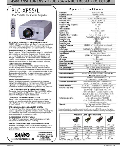Read Online Sanyo Projector User Guide 