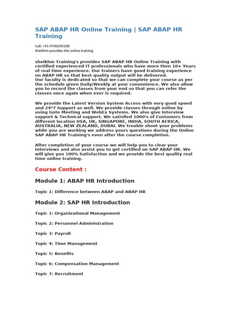 sap abap hr
