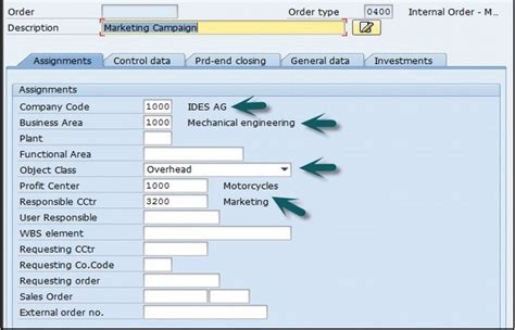 Sap Co Internal Order Configuration Guide