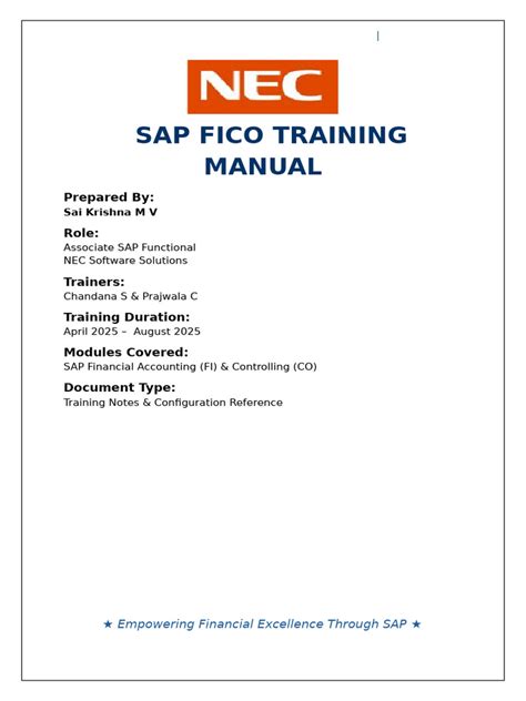 sap fico manual testing training material