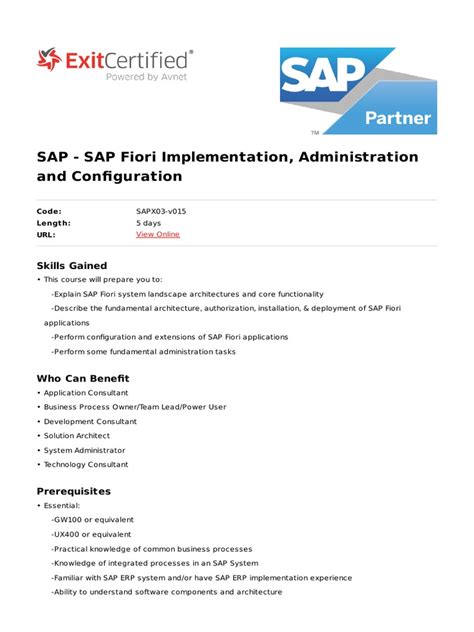 sap fiori implementation and configuration