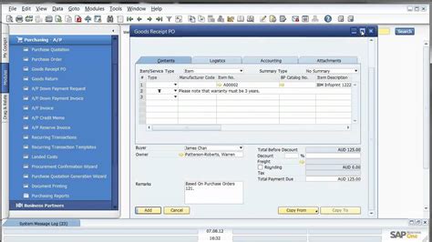 Sap Procurement Module Training
