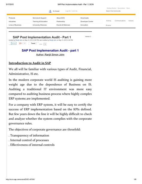 Sap System Audit Post Implementation Audit Sap Blogs