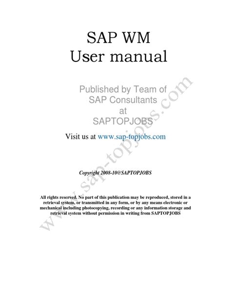 sap wm user manual