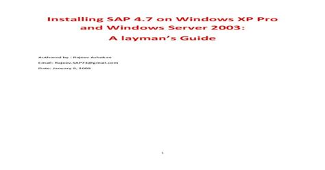 Download Sap 47 Installation Guide 