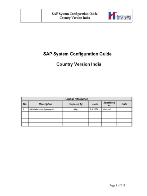 Read Sap Cin Configuration Document 