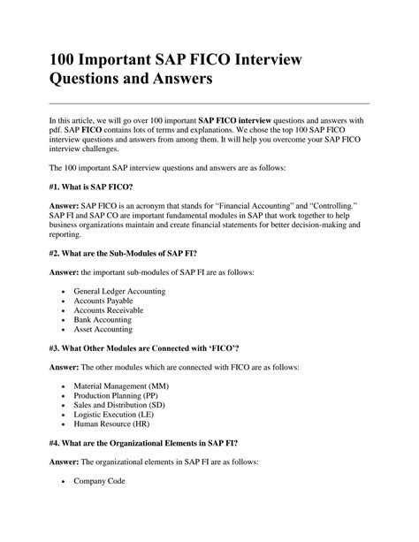 Download Sap Fico Exam Questions Answers 