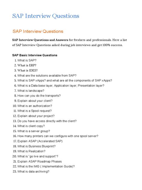 Read Online Sap Interview Questions Answers Hr Pdf 