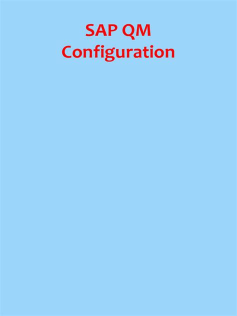 Full Download Sap Qm Configuration Document 