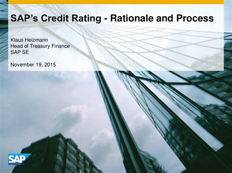 Read Online Sap S Credit Rating Rationale And Process 