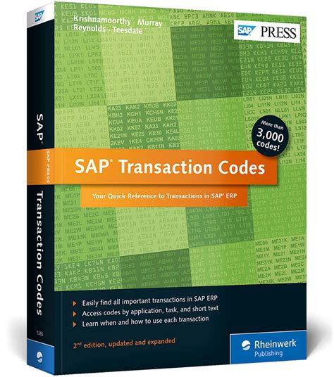 SAP Transaction Codes: Your Quick Reference to T-Codes in SAP ERP (SAP PRESS)