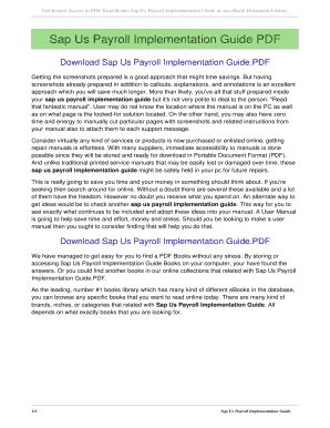 Full Download Sap Us Payroll Implementation Guide 