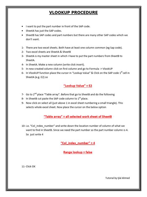 Full Download Sap Vlookup Document 