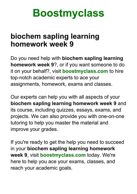 Download Sapling Learning Biochem Answers 
