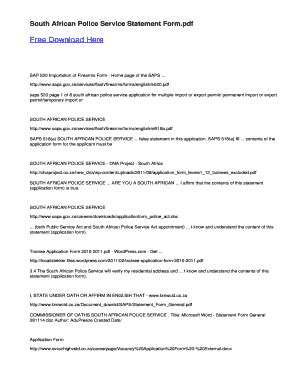 saps statement template