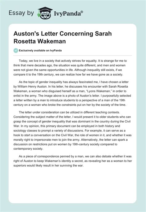 sarah rosetta wakeman letters to words
