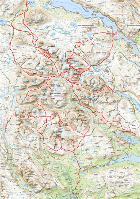 sarek fjällkarta