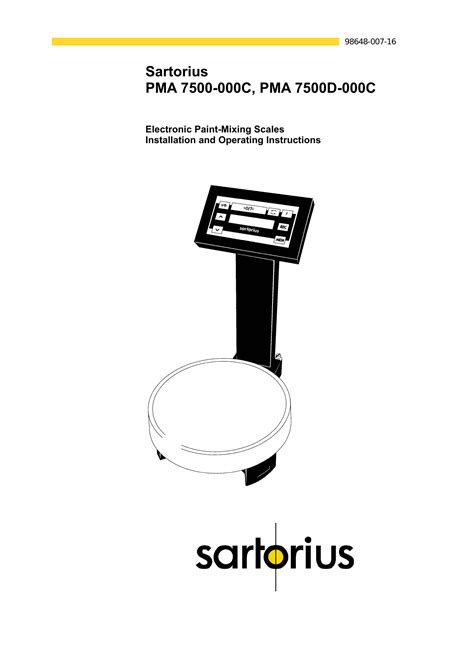 Full Download Sartorius Pma 7500 Service Manual Pdf 