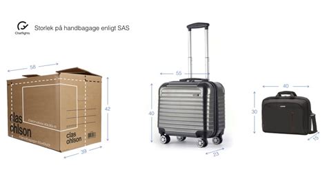 sas checka in bagage storlek
