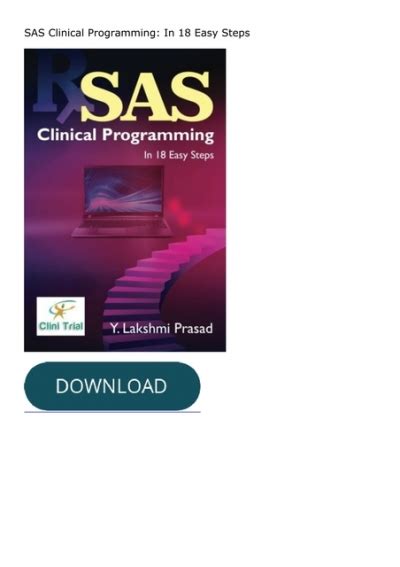 Sas Clinical Programming In 18 Easy Steps