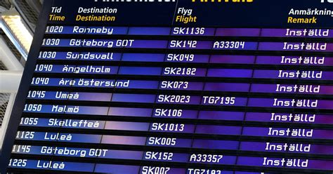 sas inställda flyg lista