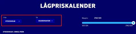 sas lagpriskalender 2019