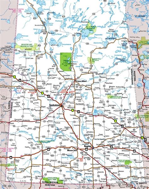 Sask Highway Map