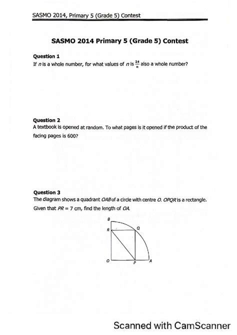 Sasmo Math 2014