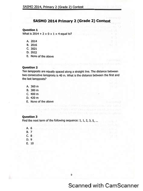 sasmo math 2014 past sample papers