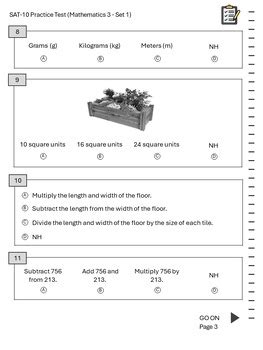 sat 10 practice test 3rd grade