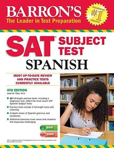 sat subject test spanish with online test barron