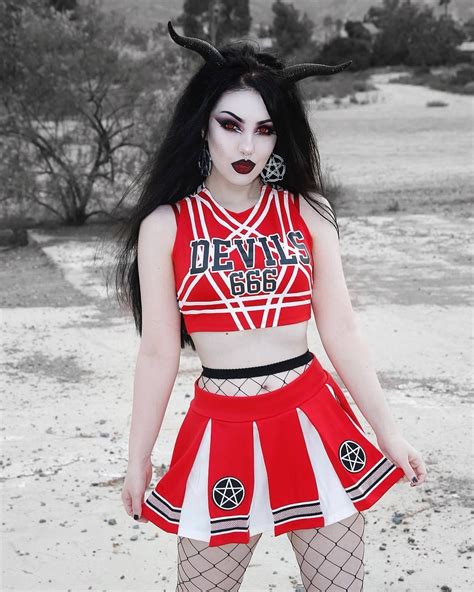 Satanic cheerleader costume