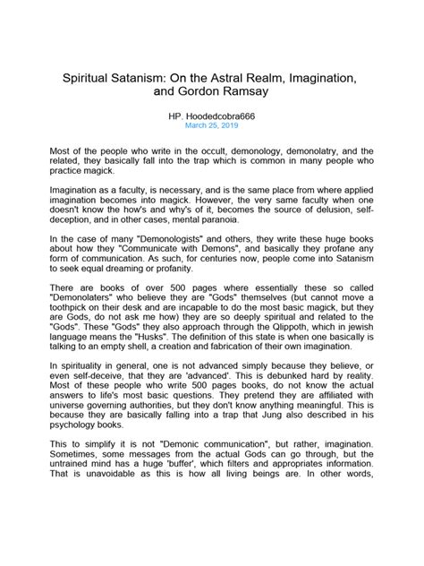 Satanism Astral Scribd