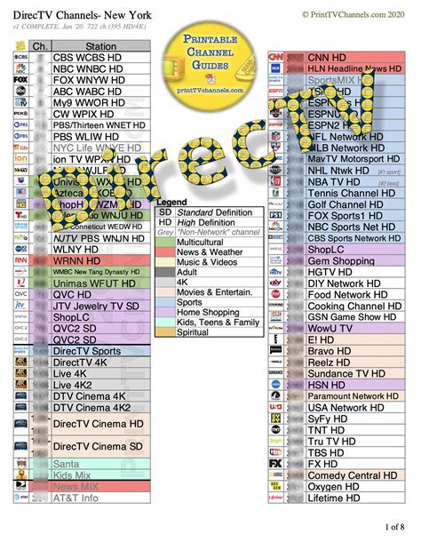 satellite channels guide