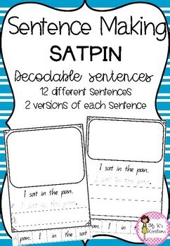 Satpin Sentence Teach Starter Satpin Worksheet For Kindergarten - Satpin Worksheet For Kindergarten