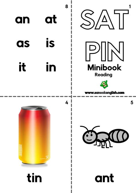 Satpin Worksheets 2 Free Mini Book Pdfs With Satpin Words And Pictures - Satpin Words And Pictures