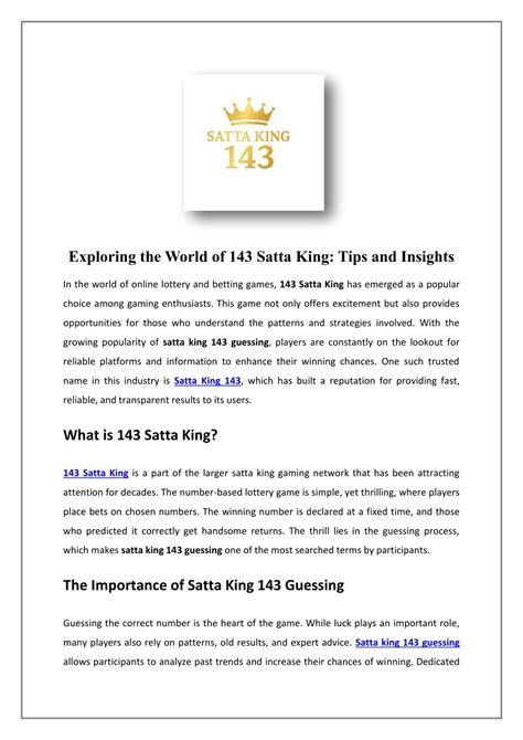 Satta King 143