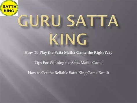Satta King Guru