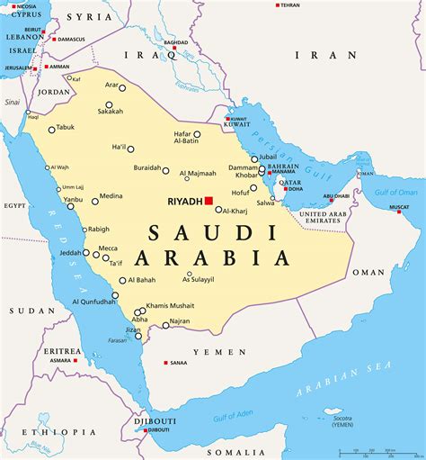 saudi arabia map