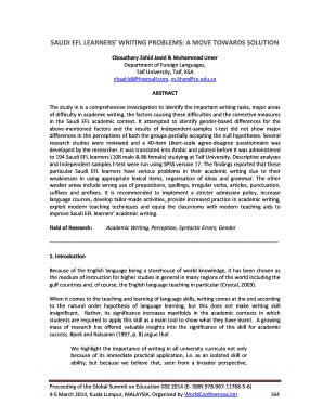Read Saudi Efl Learners Writing Problems A Move Towards Solution 