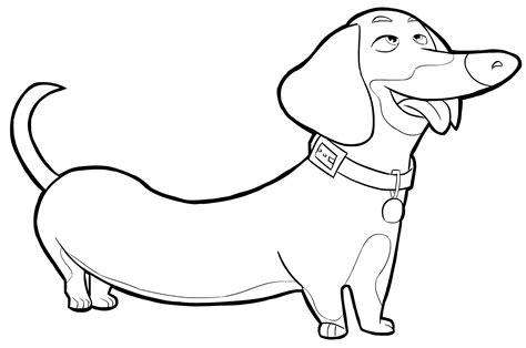  Sausage Dog Colouring Pages - Sausage Dog Colouring Pages