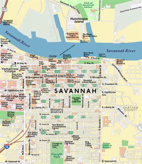 Savannah Ga Map