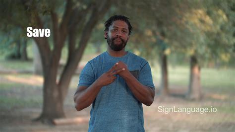 save in ASL Example 1 American Sign Language