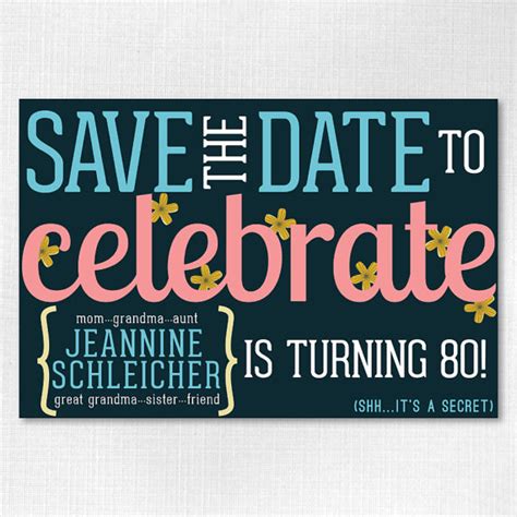 Save The Date Wording Birthday Party