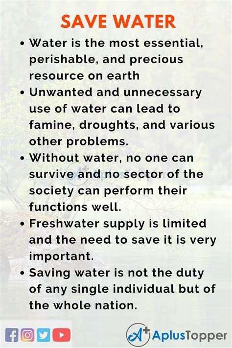 Save Water Speech