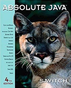 savitch absolute java 4th edition solutions manual