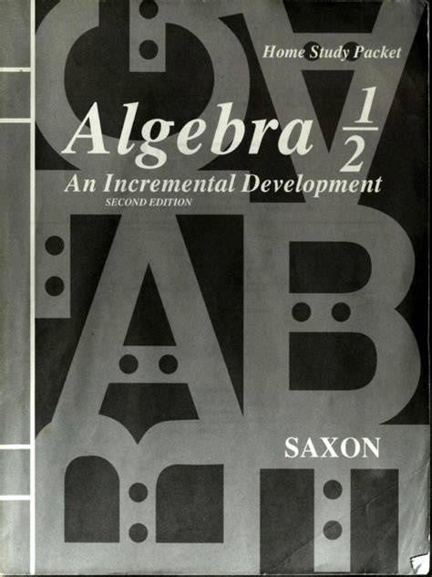 saxon algebra half